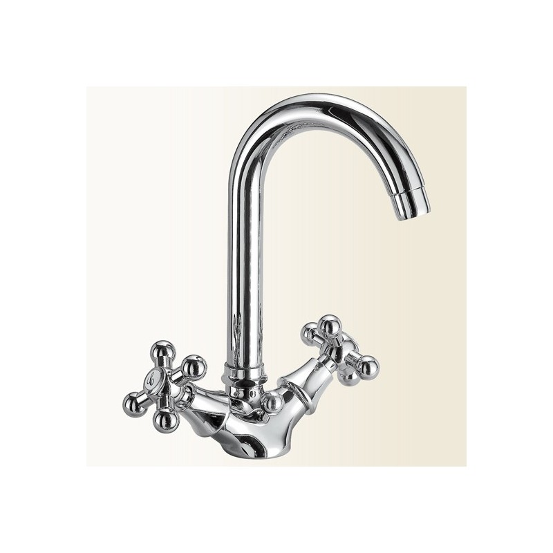 NOA monoforo per lavabo finitura cromo-oro