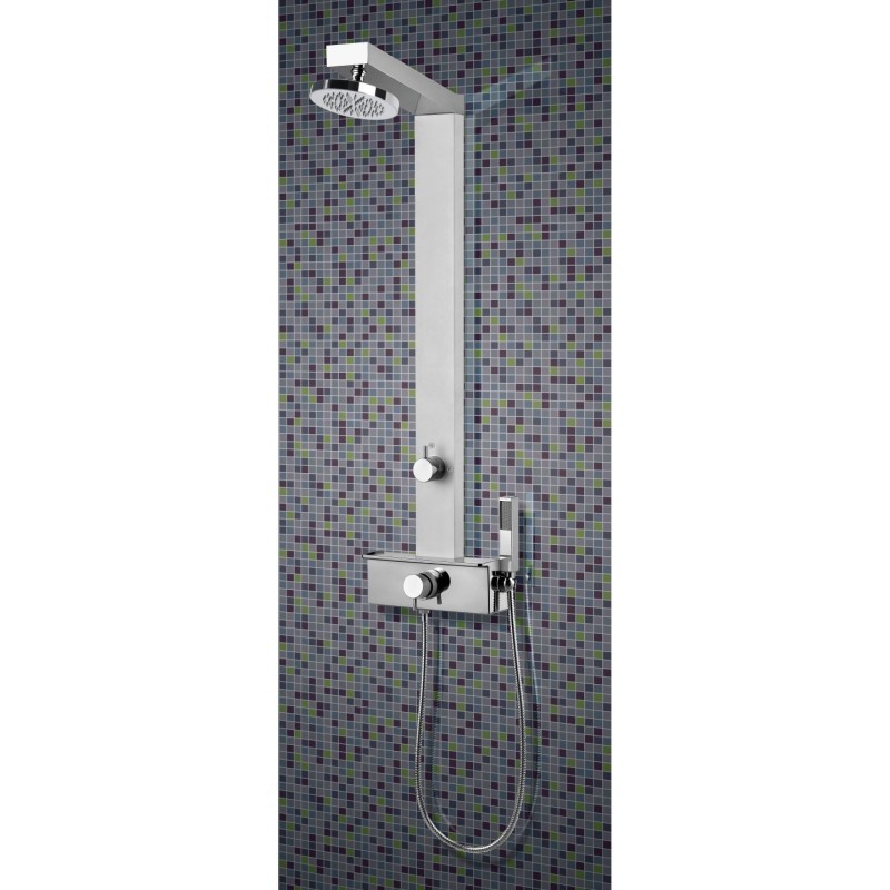 GEMMA PLUS pannello doccia con miscelatore termostatico finitura satinato