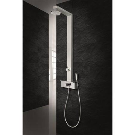 GEMMA PLUS pannello doccia con miscelatore termostatico finitura satinato